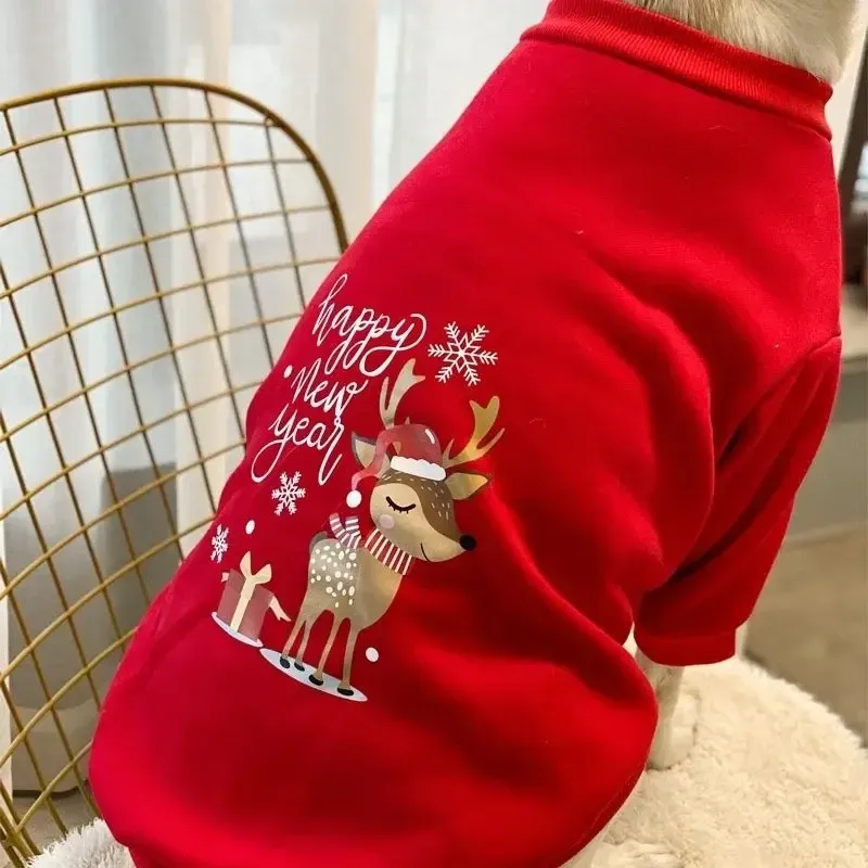Hoodies stora hund juldekorativa kläder labrador sjal gyllene retriever hundar kappa kallt bevis firar varma hoodies