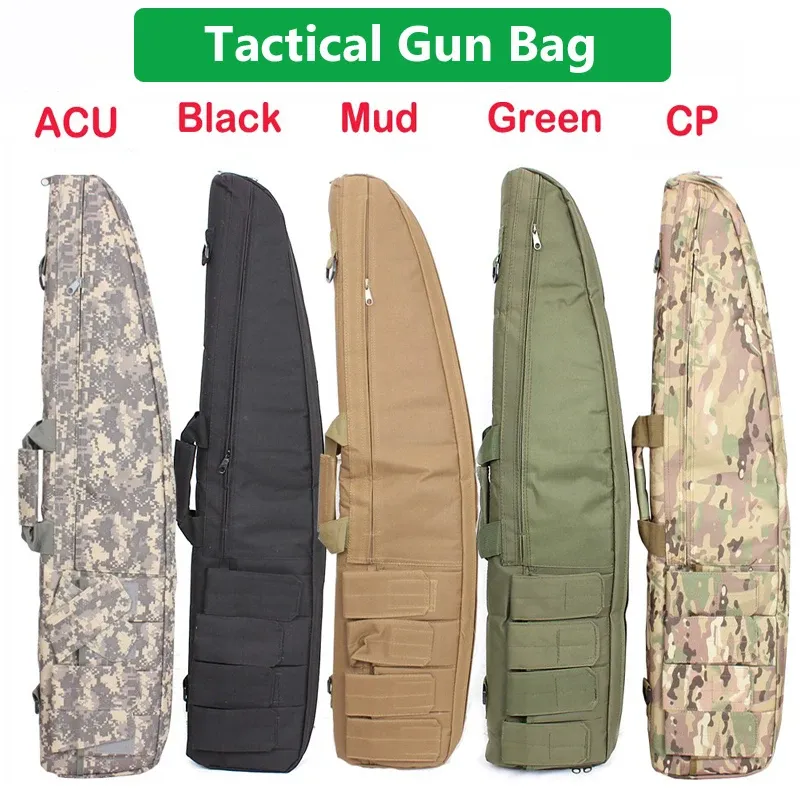 Väskor 70 cm/98 cm/118 cm Militär Gear Tactical Bag Nylon Gun Holster Hunting Airsoft Rifle Case Shooting Paintball Sport Protection Bag