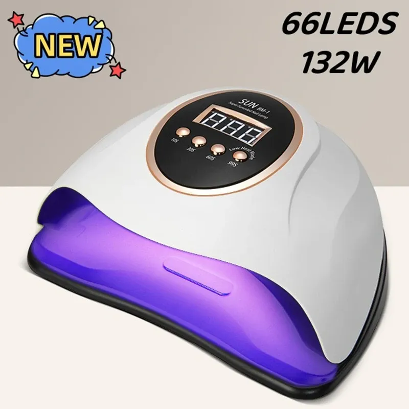 Dryers Max UV LED Lamp For Nail Dryer Manicure Nail Drying Lamp 66LEDS UV Gel Varnish With LCD Display UV Lamp For Manicure Salon