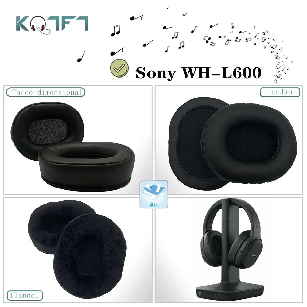Accessori KQTFT 1 paio di cuscinetti auricolari di ricambio in velluto per cuffie Sony WHL600, copri paraorecchie, coppe per cuscino