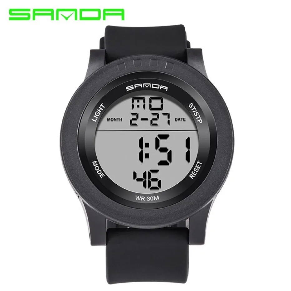 2017 SANDA Sport Digitale Uhr Männer Top Marke Luxus Berühmte Militär Armbanduhren Für Männliche Uhr Elektronische Relogio Masculino307g