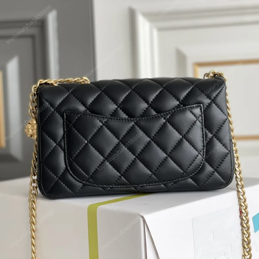 Designerka torba na ramię luksusowa torba klasyczna torba klapy mini torba crossbody 20 cm oryginalna skórzana torba klapa
