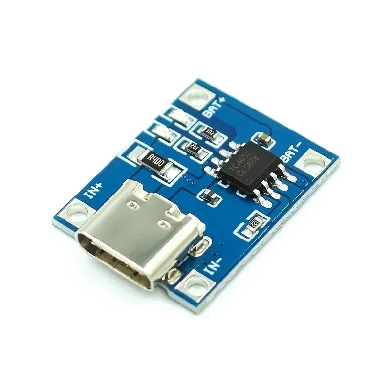 Placa de carregamento de bateria de íon-lítio 5v 2a tipo-c usb 3.7v 18650 faça você mesmo