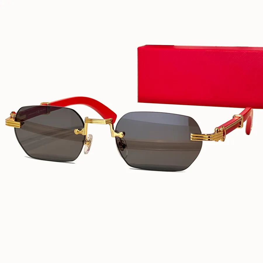 luxe 0362 0377 bois bois lunettes de soleil design cadres rétro optique marques célèbres sans cadre pour hommes femmes verre sans monture hommes lunettes rectangle lunettes