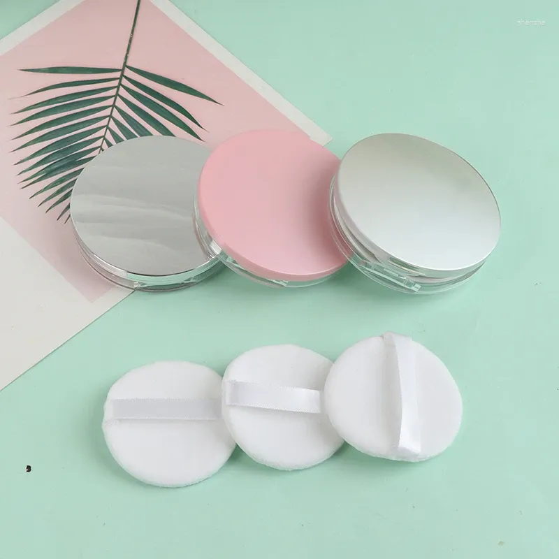 Storage Bottles 3g Ultra-thin Empty Loose Powder Box Pot Makeup Jar Sifter Container Puff Mirror