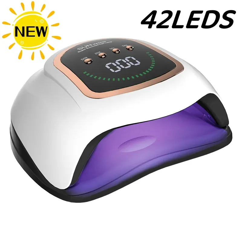 Trockner 168W 42LEDs Nageltrocknungslampe für Maniküre Professionelle LED-UV-Trocknungslampe mit Autosensor Smart Nail Salon Equipment Tools