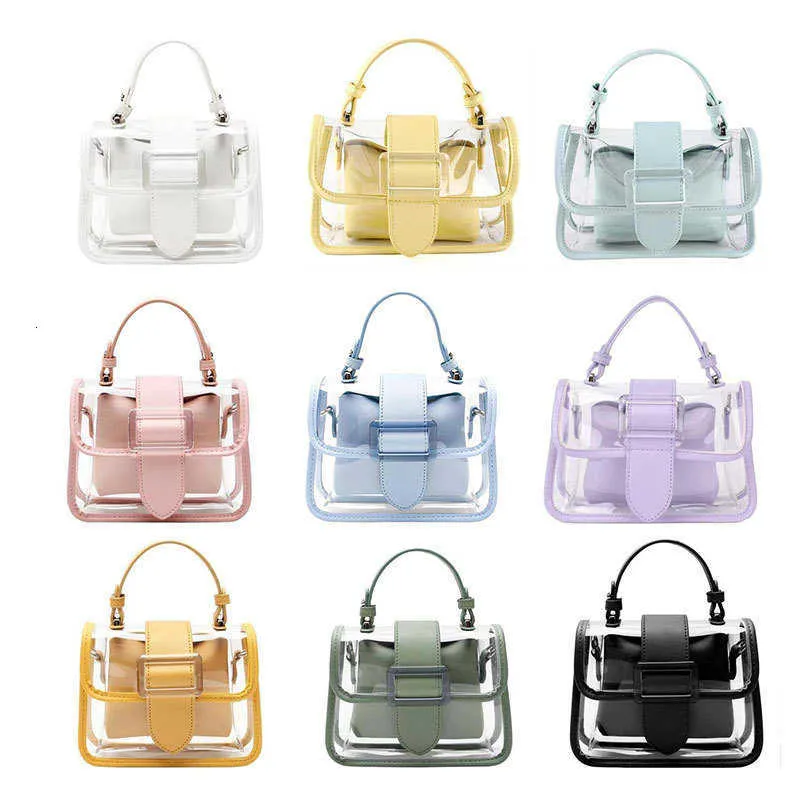 Bags Diagonal Fashionable Handheld and Trendy purses Beach bag designer woman handbag Small Pvc Simple Transparent Chain Womens Collapse Jelly Mini Mother Child