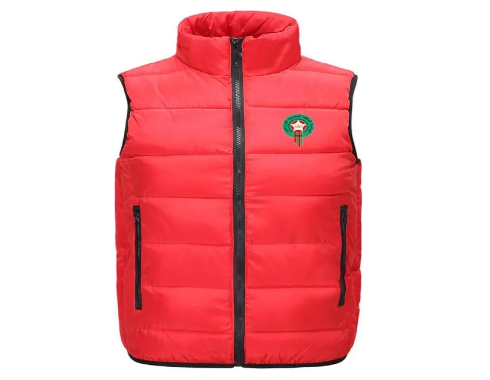 Morocco Fans Tops soccer vest designs Women Winter Down Men Vests football waistcoats Mans Jacket puffer Outdoor Warm sleeveless F1380209