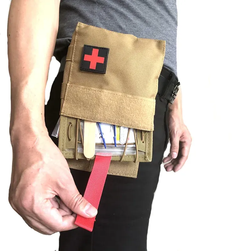 Sacs kit de souffle tactique sac médical pochette de premiers soins sac ifak poche avec sangle molle pour ceinture et gilet tactique