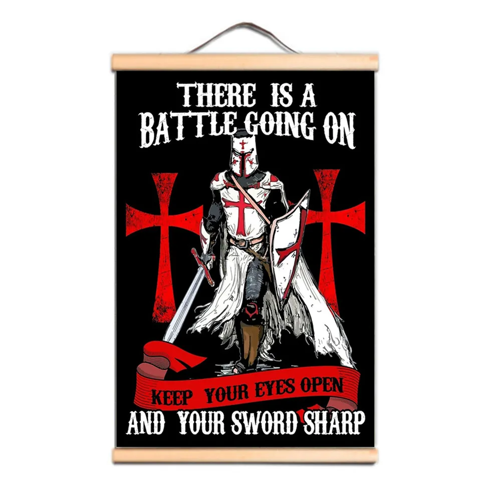 Medieval Knight Wall Chart: Vintage Wood Scroll Art For Walls LZ01 ...