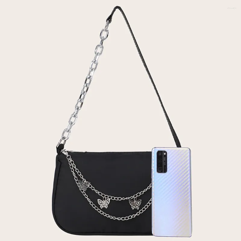 Shoulder Bags Vintage Women Casual Butterfly Chain Small Purse Handbags Underarm Bag