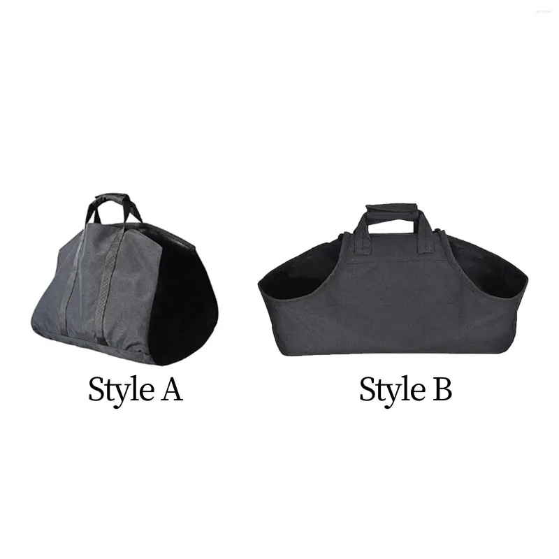 Storage Bags Large Fire Tote Bag Black Firewood Carrier For Picnics Home Outdoor