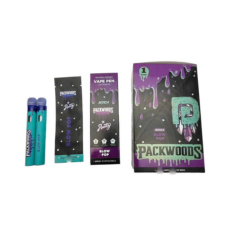 Packwoods x runty mais novo Canetas Vape Descartáveis 1.0 Gramas Dispositivo Vapes Bobina Cerâmica de Óleo Grosso E Cigarro Bar Pods Cookies Recarregáveis 1ml Vaporizador Vape Cartuchos