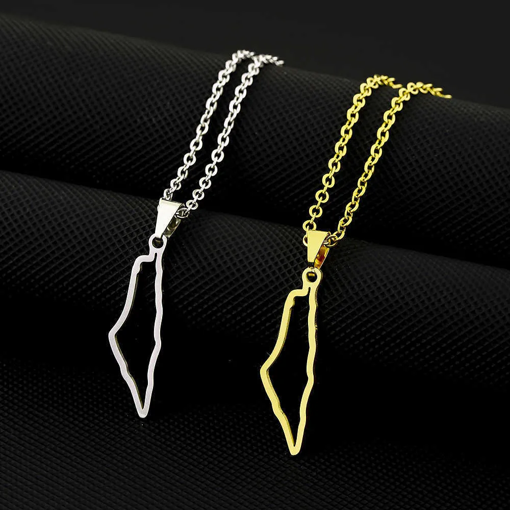 Heißer Verkauf ausgehöhlte Karte Titan Stahl Anhänger Halskette für Männer und Frauen modische Accessoires neues Produkt