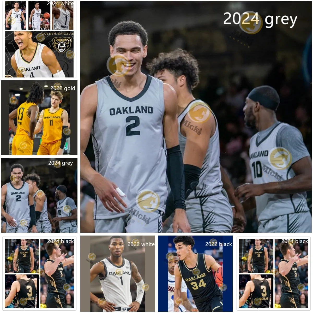 Maillot de basket-ball des Golden Grizzlies d'Oakland Blake Lampman Tuburu Naivalurua Osei Price Aundre Polk Tone Hunter Zavier Banks Cooper Craggs Maillots d'Oakland personnalisés