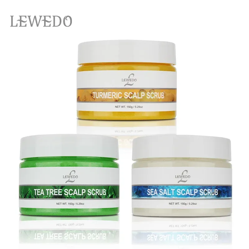 Treatments Scalp Scrub Sea Salt Cleansing Hair Cream Head Exfoliation Scalp Care Tea Tree Essential Oil Scrub