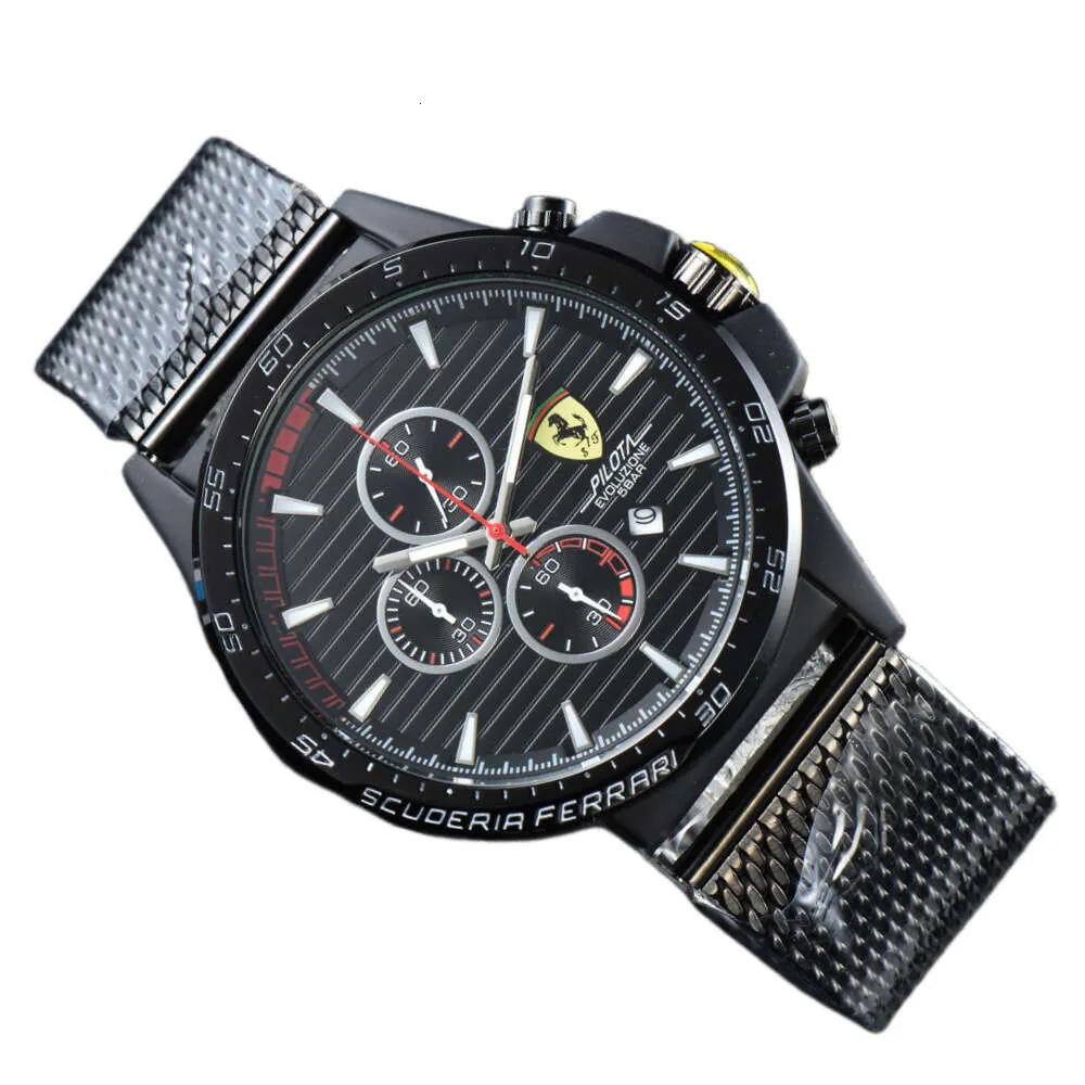 Six Needle Full Function Rubber Strap Men's Fara Casual Running Second Chronograph Watch