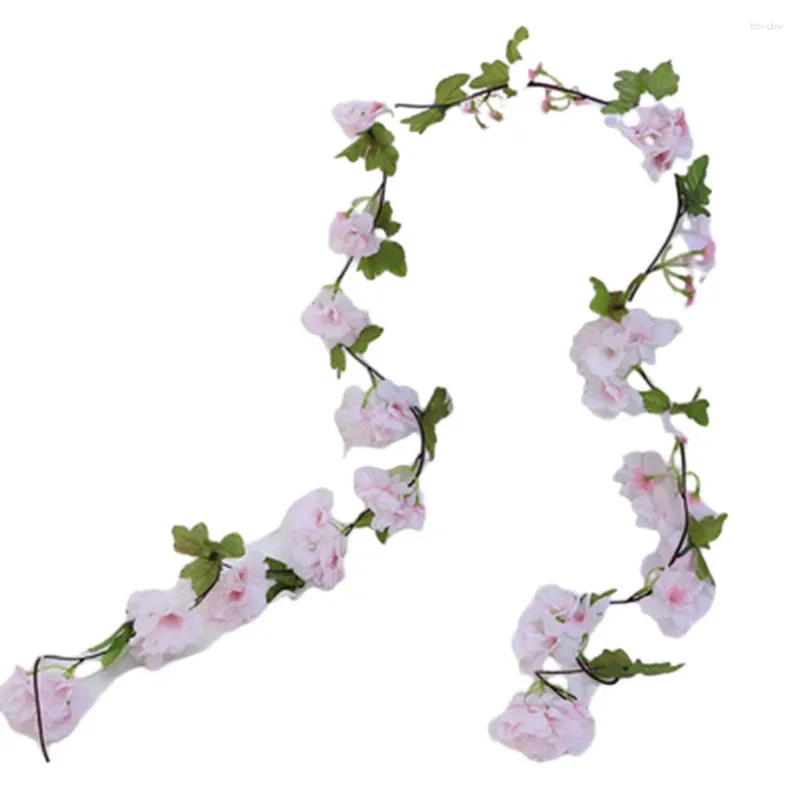 Dekorativa blommor Förtroende Fake Flower Rattan Simulerade Cherry Blossom Vine Senaste stil sovrumspaketinnehåll