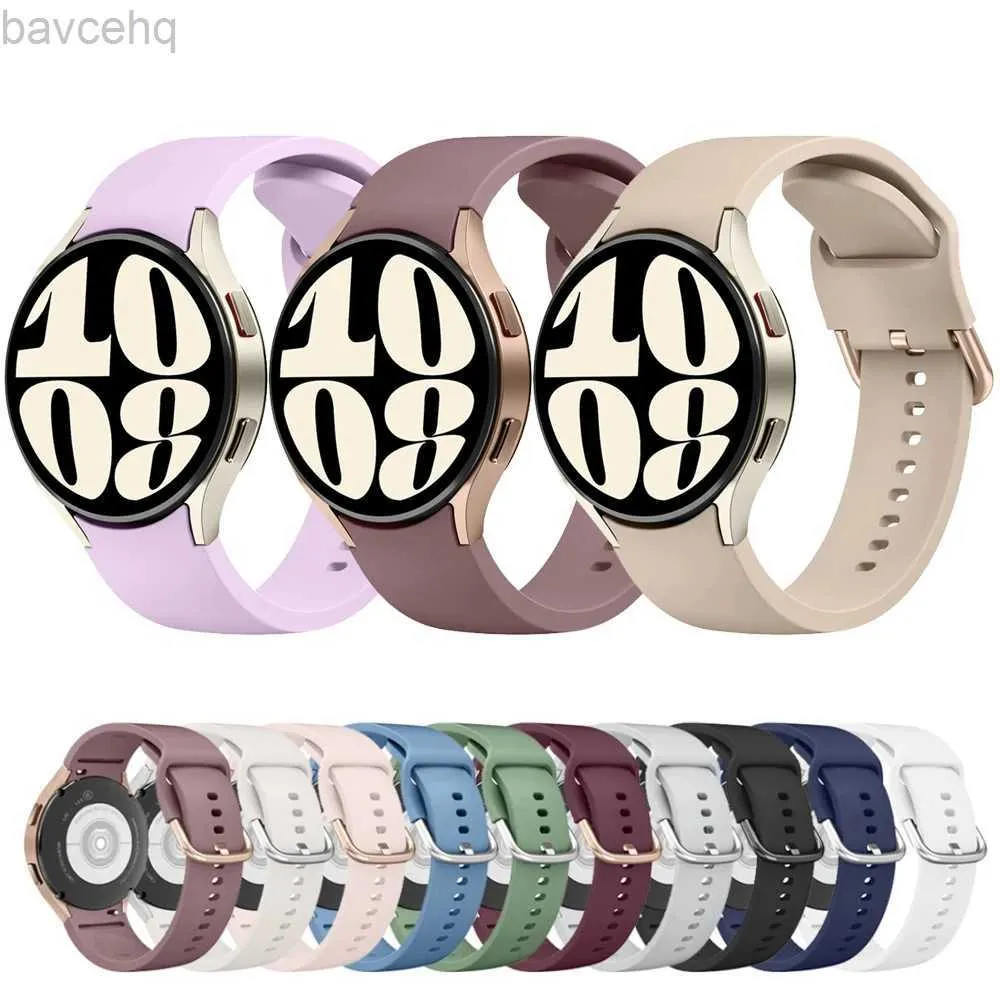 Bracelets de montre Un bracelet en silicone sans couture de 20 mm adapté au Samsung Galaxy Watch 6 4 classique 42 mm 46 mm 43 mm 47 mm bracelet en silicone 24323