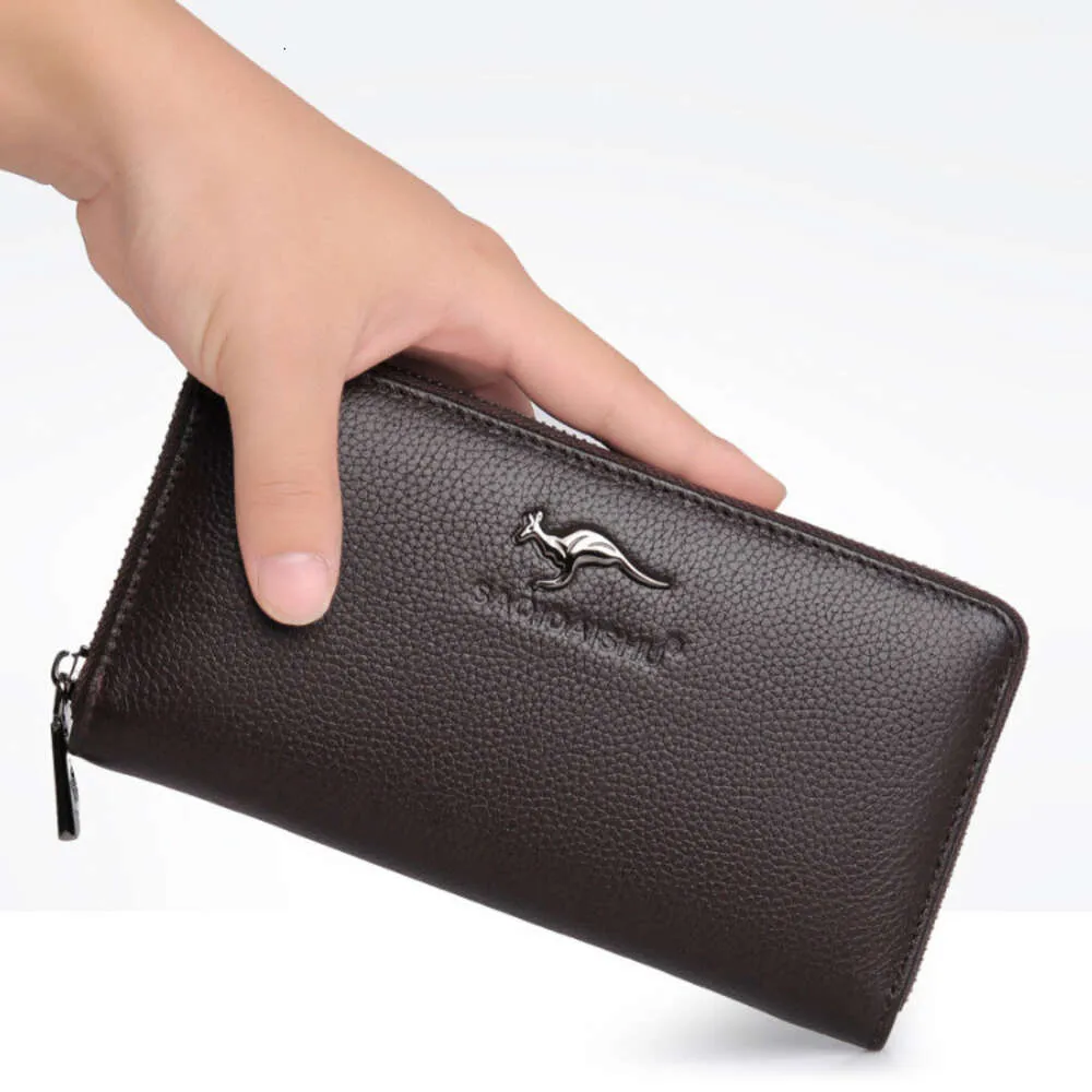 Sacchi Kangaroo Wallet Herren Lange Business Trend Reißverschluss Handtasche Multifunktional