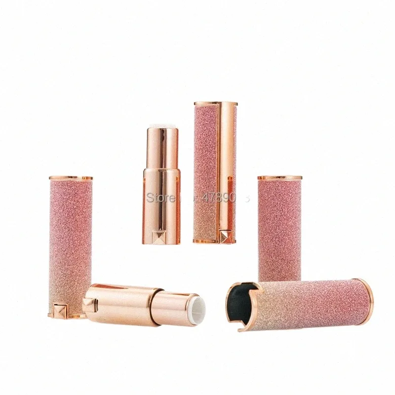 NEU 12,1 mm leerer Lippenstiftrohr DIY Roségold Lippenbalsam Stick nachfüllbarer Flasche Ctainer Make -up -Werkzeuge Akquips 10/30/50pcs z08m#