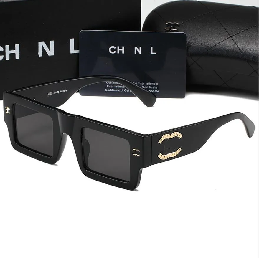 Designer-Sonnenbrille, modisch, polarisierte Sonnenbrille, Persönlichkeit, UV-beständig, für Männer und Frauen, Goggle, Retro-Quadrat-Sonnenglas, lässige Brille mit Box, gut