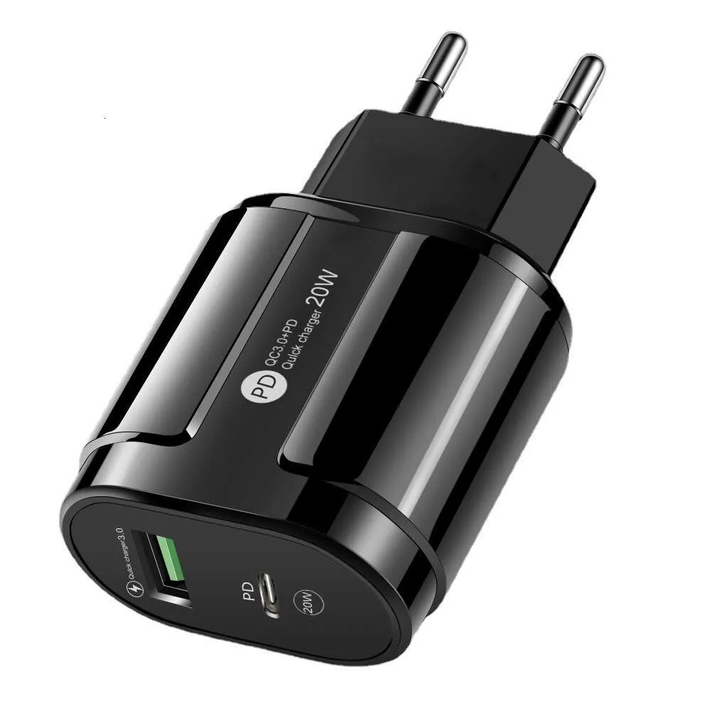 New Aron PD Charger USB+PD Head A+C Dual Port Fast Charging Mobile Phone Adapter