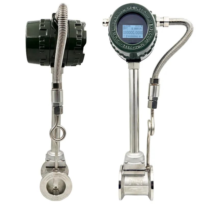 Temperatura i kompensacja ciśnienia Vortex Flowmeter Inteligentna para zintegrowana