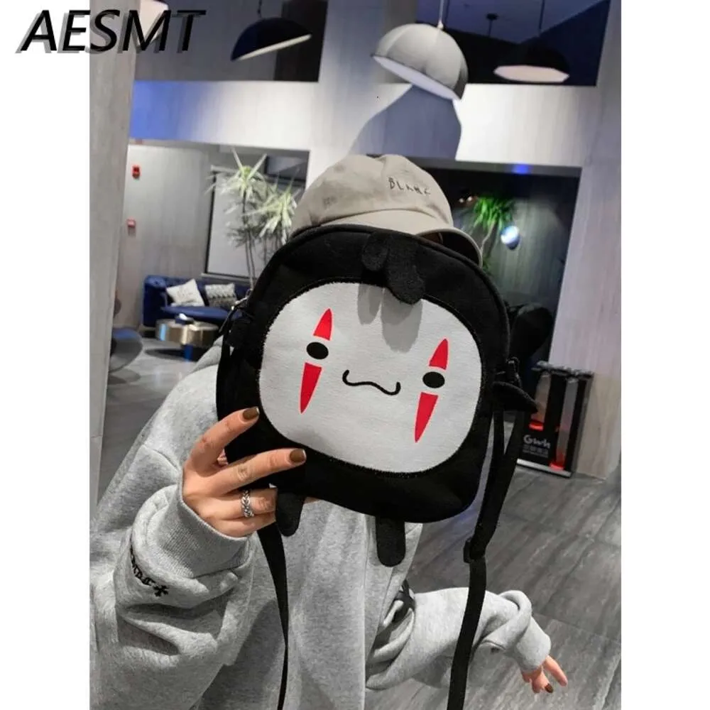 Mascot Costumes Spirited Away No Face Man Mini Circular Silica Gel Zipper Bags Coin Unisex Wallet Cute Purse