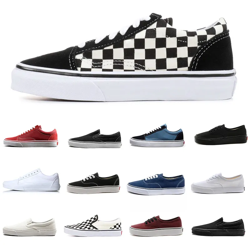 Designers Old Skool Casual Shoes Skateboard Shoes Tolevas Black White Mens Fashion Fashion Outdoor Flat Taille EUR 36-44
