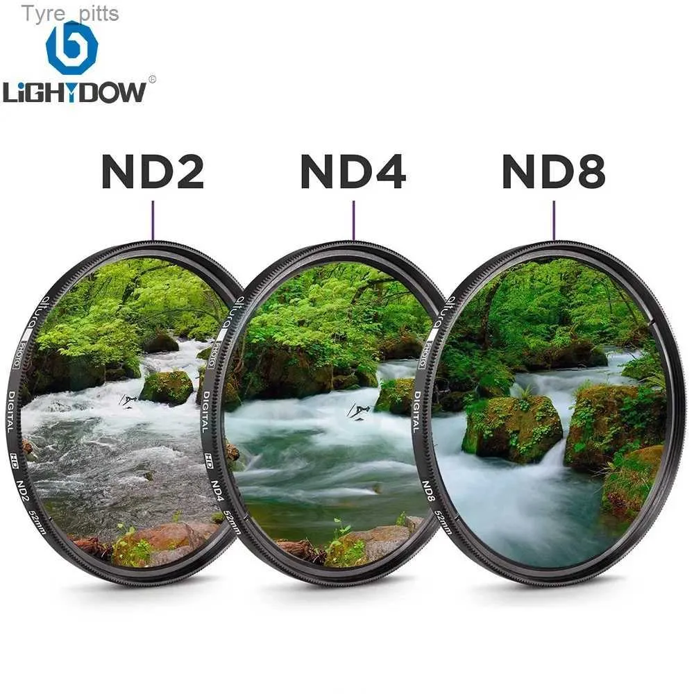 Filters Lightdow 3-in-1 lens filter kit ND2 ND4 ND8 49mm 52mm 55mm 58mm 62mm 67mm 72mm 77mm suitable for Nikon Sy Pentax Canon camerasL2403