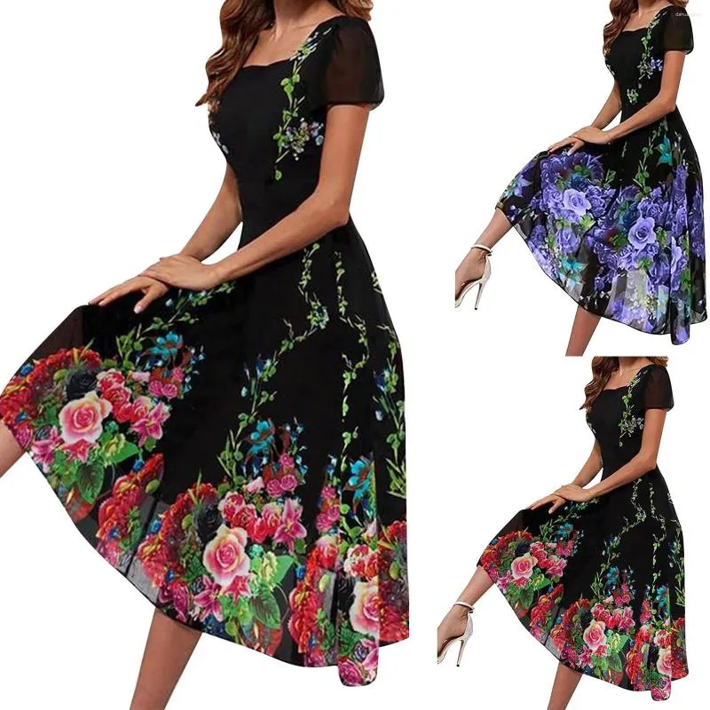 Vestidos casuais mulheres boho colete vestido senhoras verão praia floral maxi kaftan e sexy para