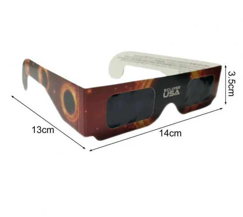 Lunettes de soleil 10/30/50 Pcs lunettes de soleil de sécurité protection UV pour lunettes de tir à éclipse solaire observation directe du soleil H240316