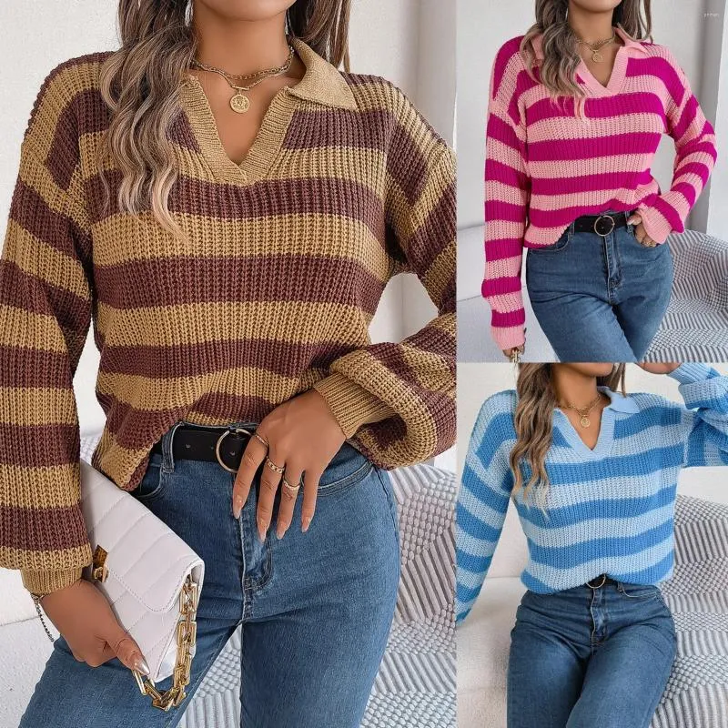 Kadın Sweaters Ladies v Boyun Uzun Kol Kontrast Sweatshirt Erkekler Kazak Sweater Boys için Erkekler İçin