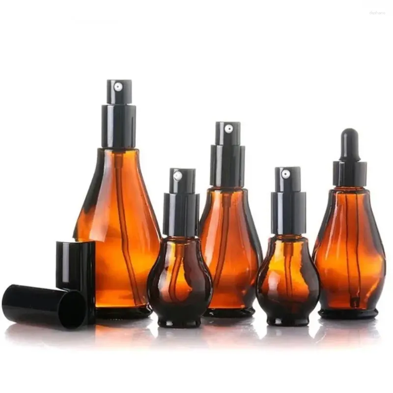 Bottiglie di stoccaggio Lozione da viaggio Bottiglia con pompa Contagocce per olio essenziale Pipetta per liquidi Profumo Spray vuoto