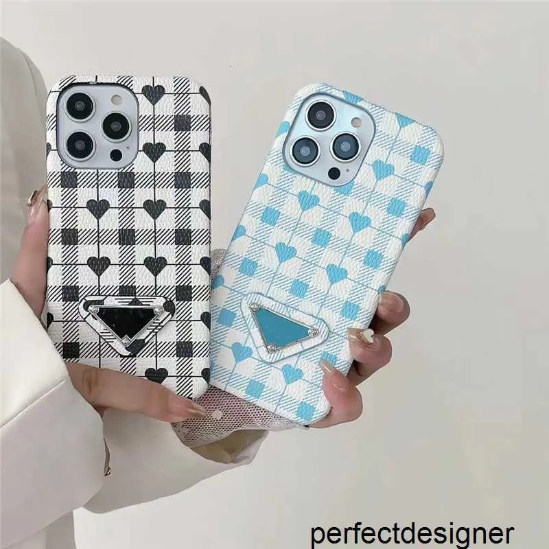 Designer Designer Telefonfodral Vattenbeständiga monterade fodral för iPhone 15Pro 15Promax 15 14 Pro Max 13Promax 13 12 12Pro 11 Love Heart Mönster Luxury Geometry iPhone CA CA