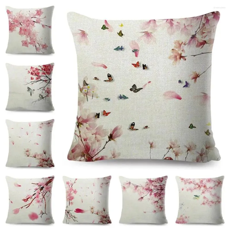 Cuscino rosa pesca cartone animato di lusso copriletto copertura della casa soggiorno cuscini decorativi per divano letto auto 45 nordico