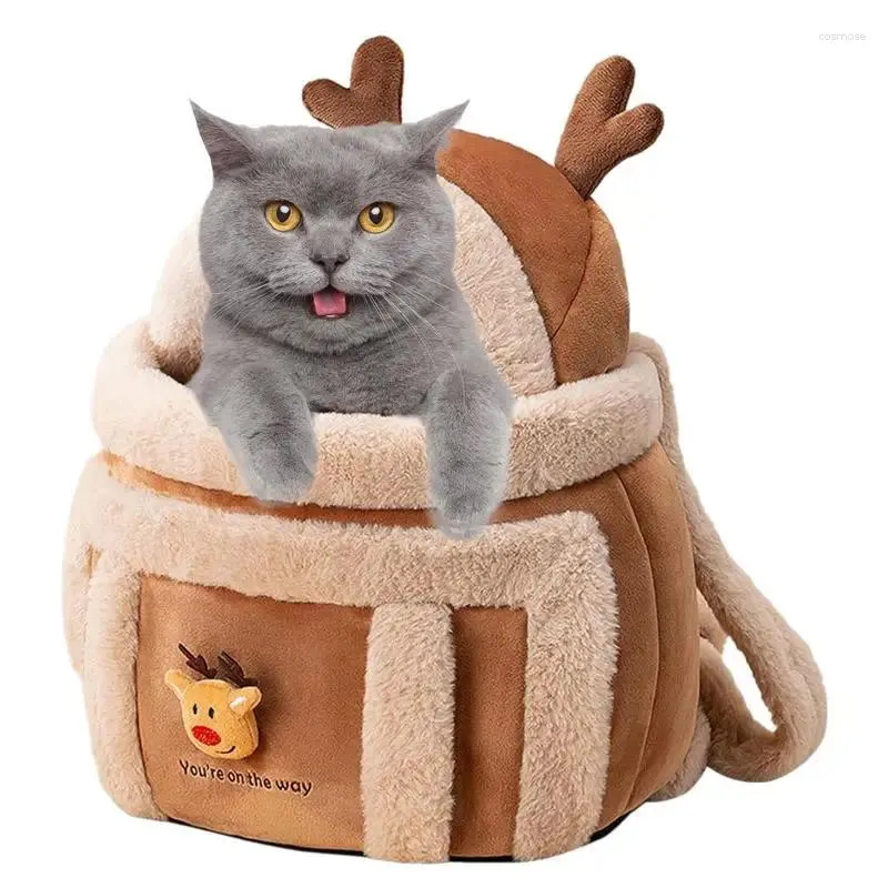 Cat Carriers Warm Carrier Bag Winter-Proof Cozy Backpack Breathable And Pet Carry For Cats Front Pack