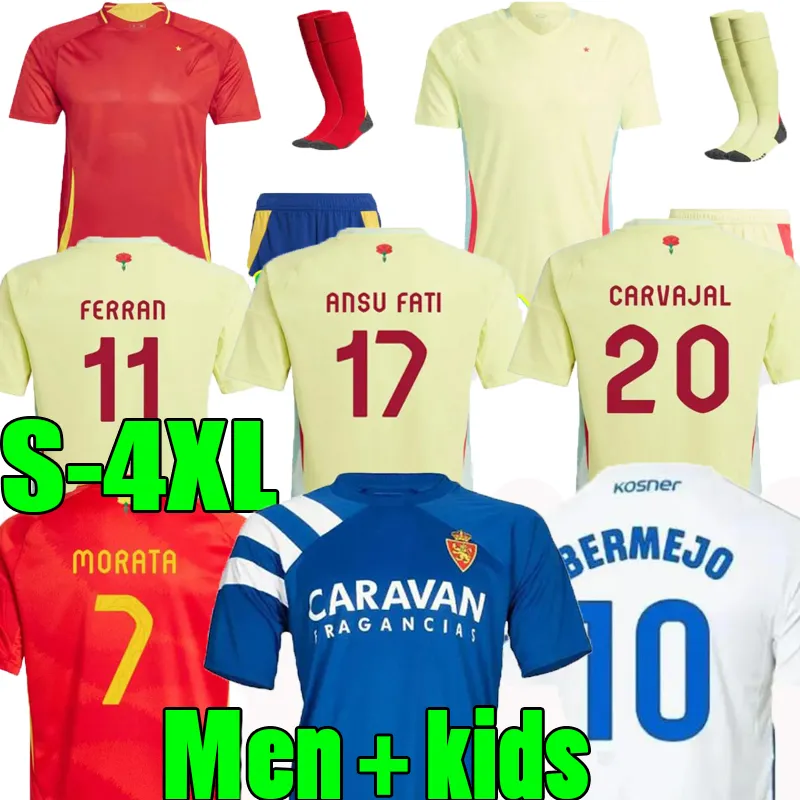 3XL 4XL 24 25 Spagna Espana Maglie di calcio PEDRI LAMINE YAMAL RODRIGO PINO MERINO SERGIO M.ASENSIO FERRAN HERMOSO REDONDO 2024 Maglia da calcio Euro Saragozza