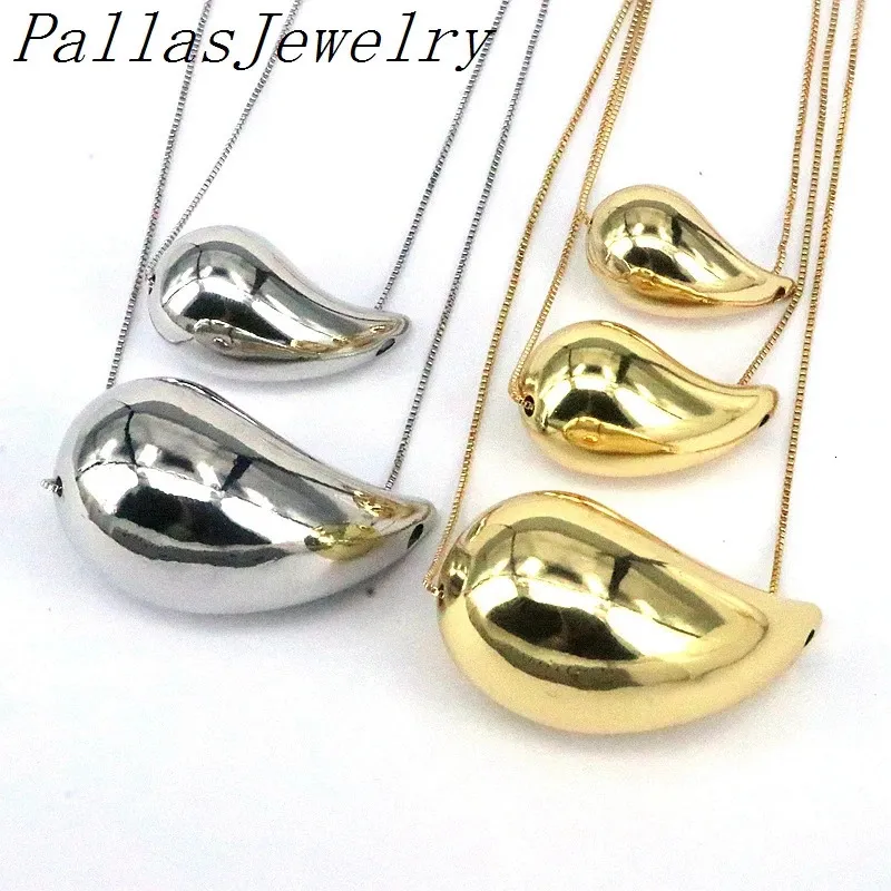 Vintage Gold Water Drop Necklace Set 18K Plated Snake Chain