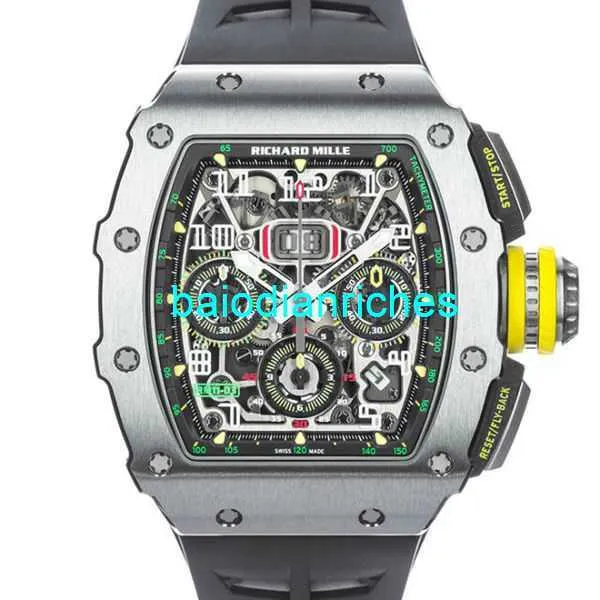 Швейцарские спортивные часы Richardmills Роскошные механические автоматические часы Richardmills Rm11-03 Автоматическая титановая коробка/бумага Hb1e