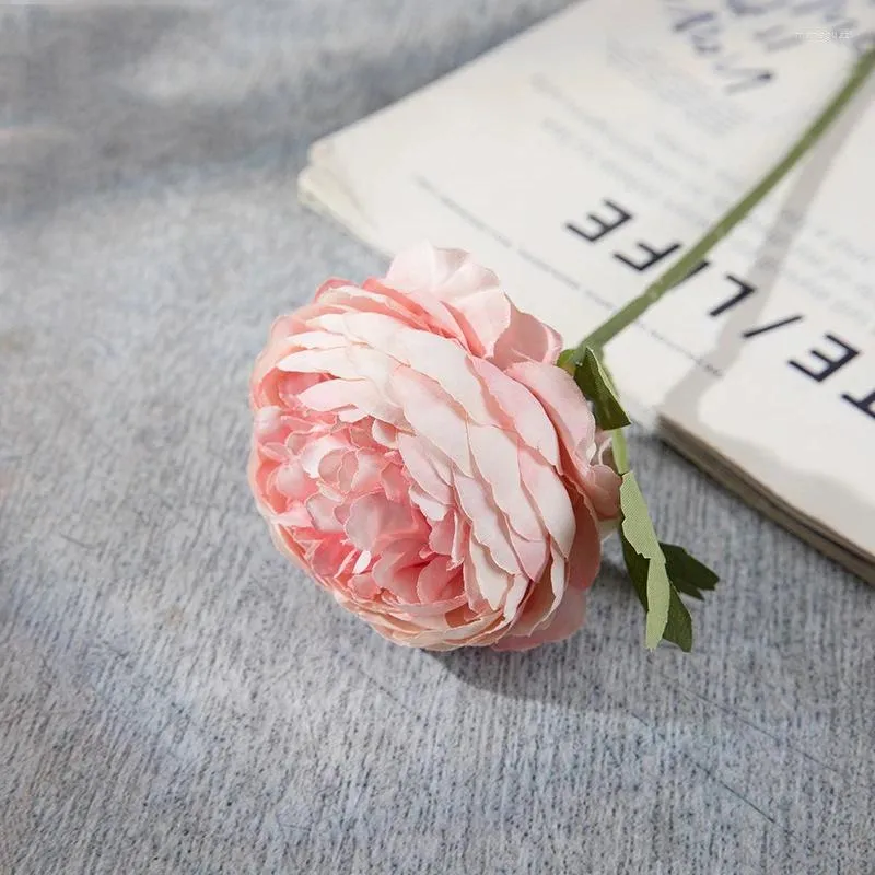 Kwiaty dekoracyjne 29cm symulowane ręcznie robiona mała herbata róży eleganckie ozdoby domowe po kabinie