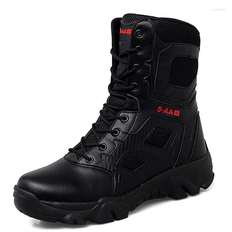 Fitness Shoes Tactical Men 2024 Military Boots With Side Zipper Breathable Combat Black Army Large Size Arrivlas
