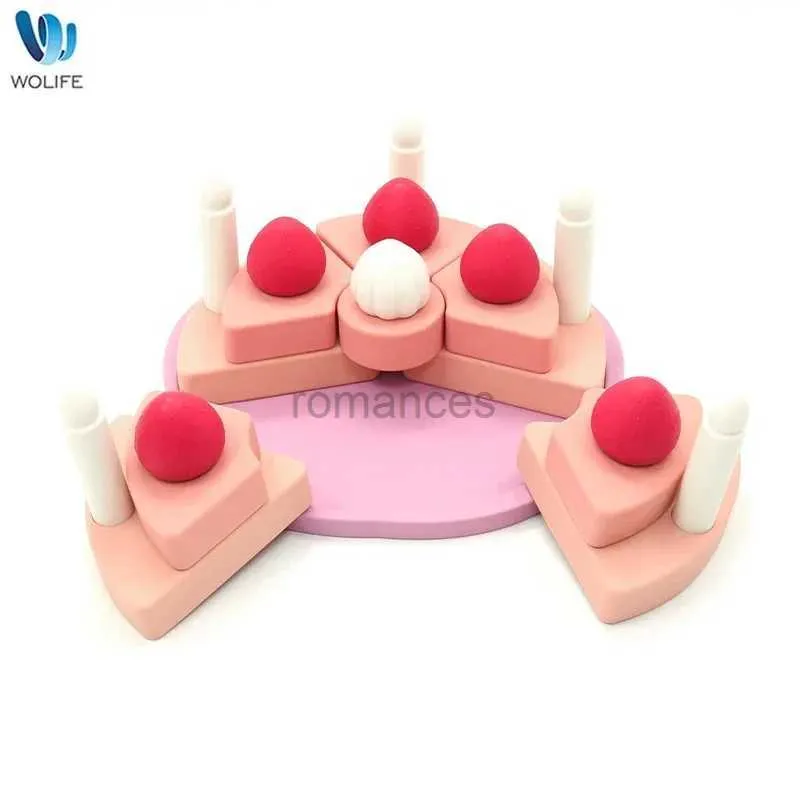 Tri nidification empilage jouets bébé bloc de silicone souple empilage gâteau en forme de jouet de construction en caoutchouc Montessori éducatif 24323