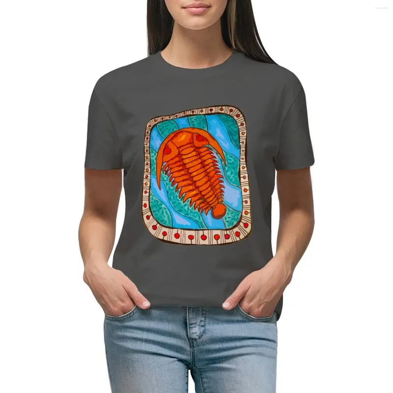 Женские поло, футболка «Трилобит», одежда в стиле хиппи, Kawaii, лето-весна, женщины 2024