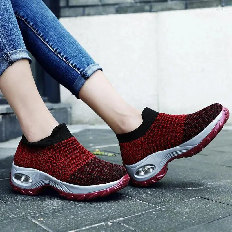 Casual Shoes Wedge Sole Slip-ons Lady Sneakers Women's Sport Sports Running Professional Gym Male Golf 10 YDX2