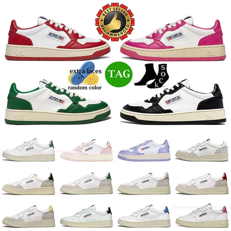 DHgate Designer Autrys Action Casual Women Shoes sneakers Autries Medalist Platform Sneakers USA Upper Two Tone Pink Black Golden Panda Lows Loafers Women Men Outdoor Shoes Accessories