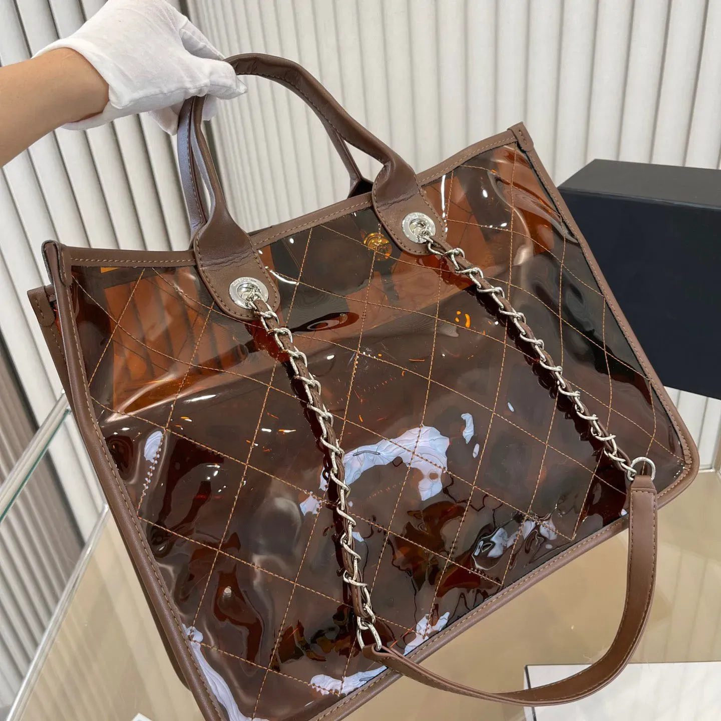 Luxury Bag Handbag Designer Classic Handbag High Quality 2-Piece Set Transparent Fashion Women's Leather Women's Handbag Retro Shoulder Bag Crossbody Bag