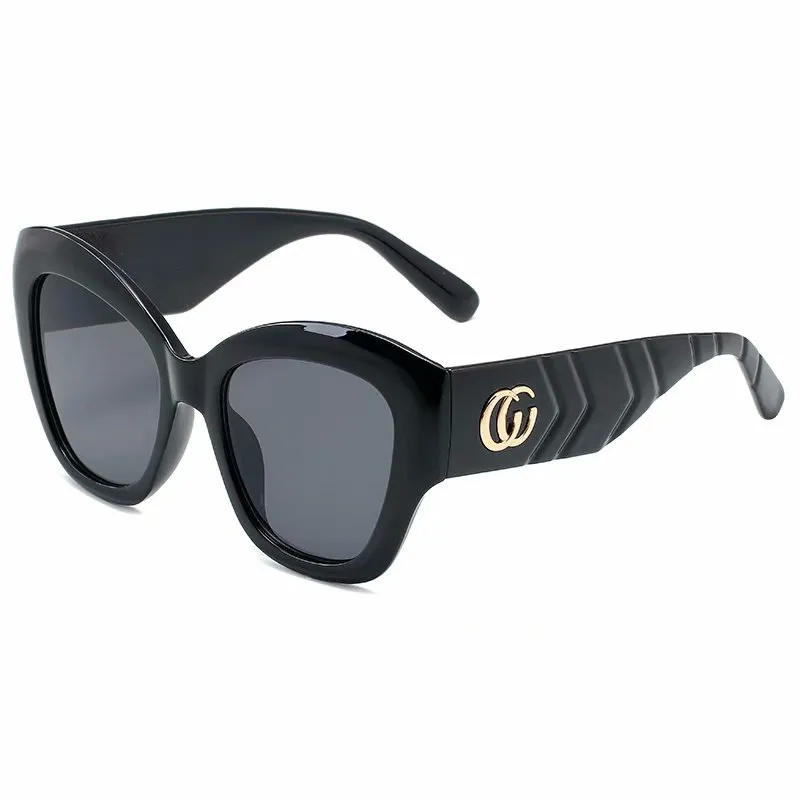 Роскошные дизайнерские солнцезащитные очки G Letter Простые и персонализированные очки ПК Очки в большой оправе Пляжные солнцезащитные очки для мужчин и женщин 6 цветов Дополнительный номер 0808