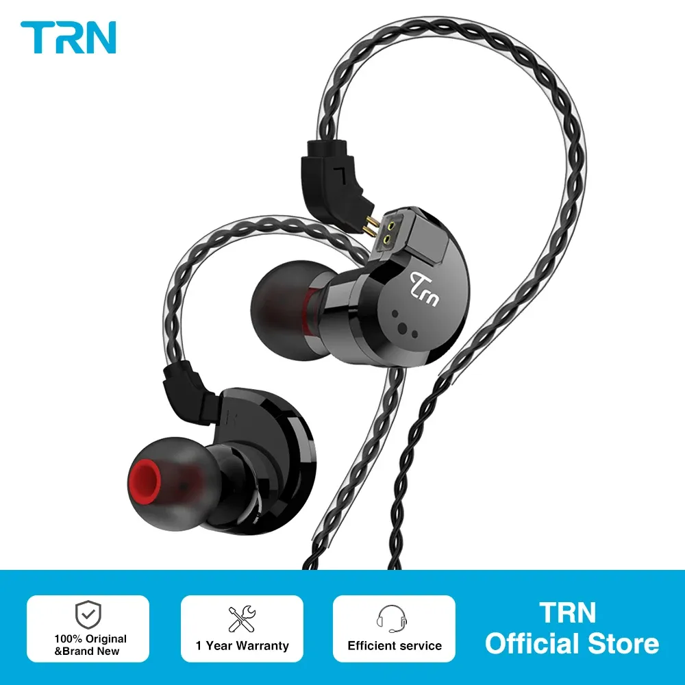 Kulaklıklar TRN V80 2BA+2DD HYBRID METAL EAR EARLIP IEM HIFI DJ Monito Koşu Spor Kulaklık Kulak Düzeni Kulak Seti KZ MT4 için Çıkarılabilir